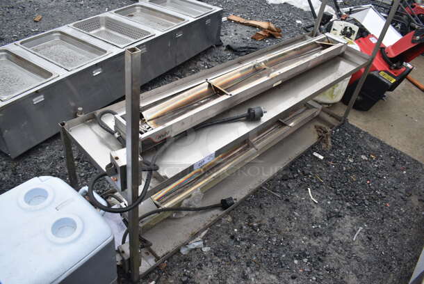 Metal 2 Tier Over Shelf w/ 2 American Permanent Ware FD-60 Warming Strips. 208 Volts. 71x18x39 - Image 6 of 6