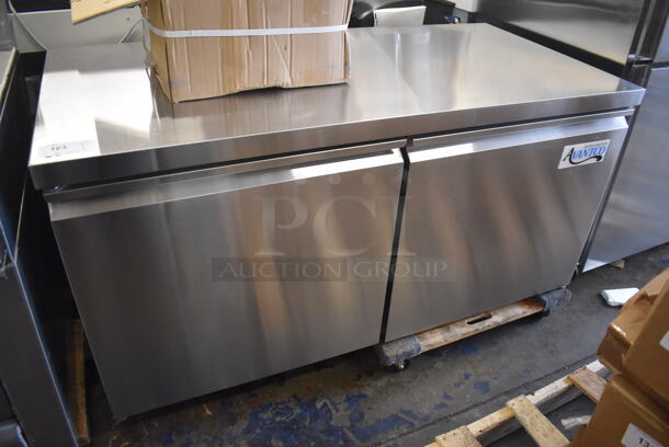 BRAND NEW SCRATCH AND DENT! Avantco 178SSUC60RHC Stainless Steel Commercial 2 Door Undercounter Cooler. 115 Volts, 1 Phase. 60x30x35. Tested and Working!