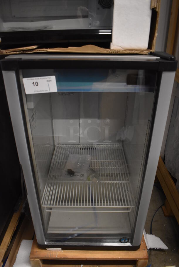 BRAND NEW! Hoshizaki RM-7-HC Stainless Steel Commercial Single Door Mini Cooler Merchandiser. 115 Volts, 1 Phase. 21x25x38. Tested and Working!