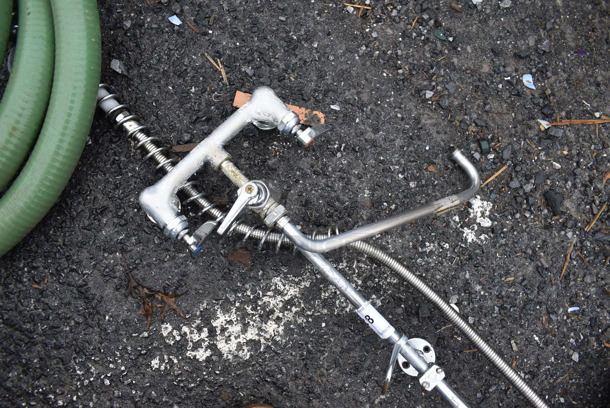 Metal Faucet w/ Handles and Spray Nozzle Attachment - Image 2 of 3