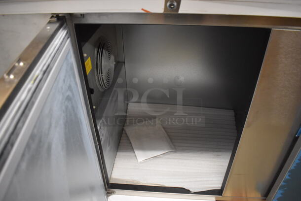 BRAND NEW IN BOX! 2016 Fagor FBB-95-S-SLP-GR Stainless Steel Commercial 3 Door Undercounter Cooler. 115 Volts, 1 Phase. 96x29x37. Tested and Working! - Image 4 of 8