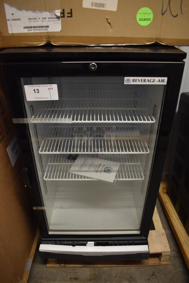 BRAND NEW! Beverage Air CT96-1-B-LED Stainless Steel Commercial Single Door Mini Cooler Merchandiser. 115 Volts, 1 Phase. 21x24x38. Tested and Working!
