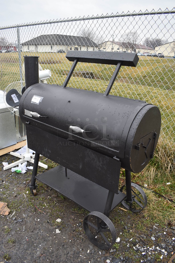 BRAND NEW SCRATCH AND DENT! Old Country BBQ Pits 5791100CWDFG Metal Commercial Floor Style Direct Flame Grill with Counterweight on Casters. 58x25x58 - Image 3 of 7