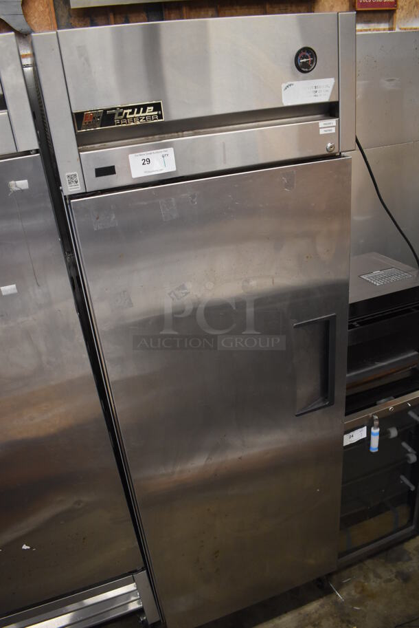 2011 True TG1F-1S Stainless Steel Commercial Single Door Reach In Freezer w/ Poly Coated Racks on Commercial Casters. 115 Volts, 1 Phase. 29x35x83. Tested and Working! - Image 3 of 6