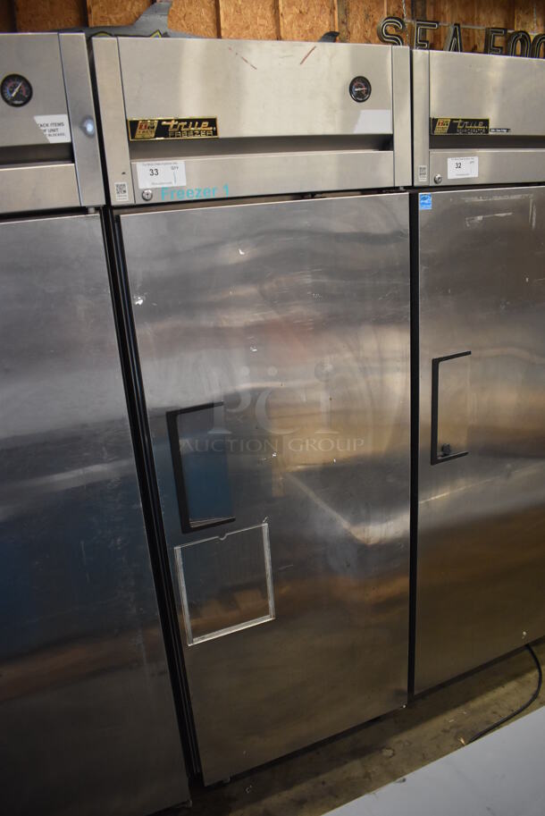 2010 True TG1F-1S Stainless Steel Commercial Single Door Reach In Freezer w/ Poly Coated Rack on Commercial Casters. 115 Volts, 1 Phase. 29x35x82. Tested and Working! - Image 2 of 6