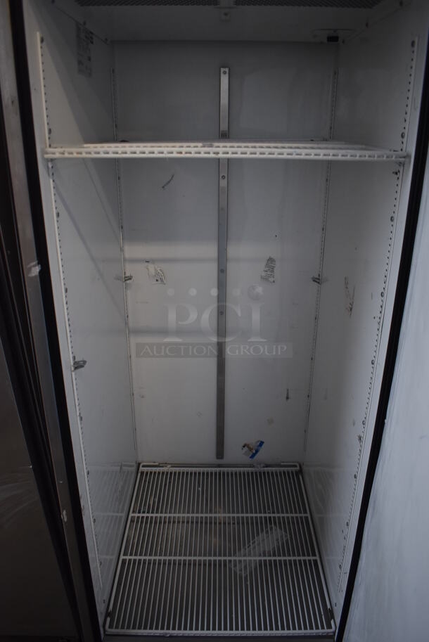 2011 True TG1F-1S Stainless Steel Commercial Single Door Reach In Freezer w/ Poly Coated Racks on Commercial Casters. 115 Volts, 1 Phase. 29x35x83. Tested and Working! - Image 4 of 6