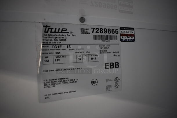 2012 True TG1F-1S Stainless Steel Commercial Single Door Reach In Freezer w/ Poly Coated Racks on Commercial Casters. 115 Volts, 1 Phase. 29x35x83. Tested and Working! - Image 6 of 7