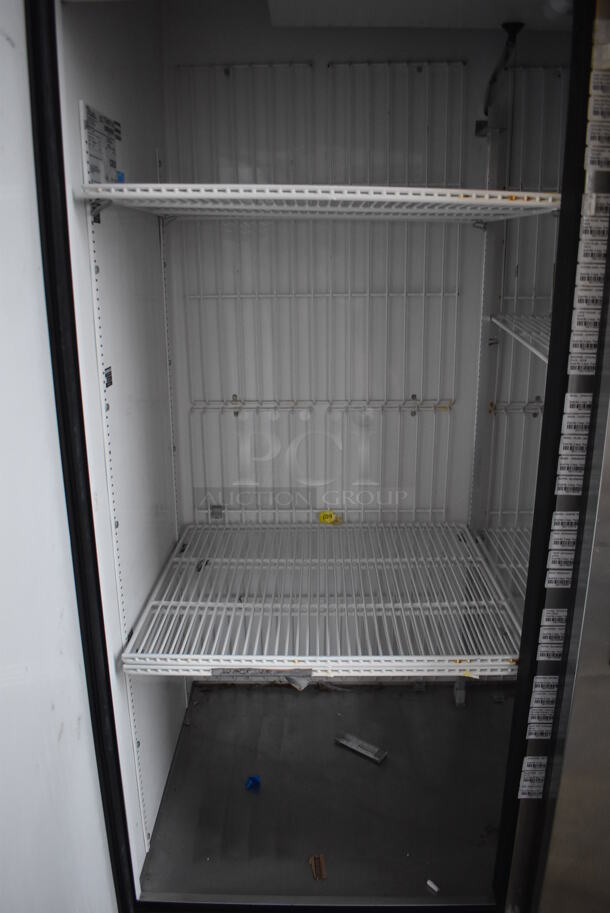 2013 True T-49F ENERGY STAR Stainless Steel Commercial 2 Door Reach In Freezer w/ Poly Coated Racks on Commercial Casters. 115 Volts, 1 Phase. 54x30x83. Tested and Working! - Image 6 of 7