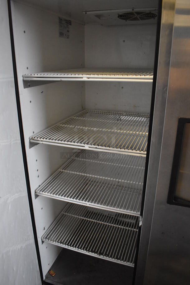 2011 True TG2R-2S Stainless Steel Commercial 2 Door Reach In Cooler w/ Poly Coated Racks on Commercial Casters. 115 Volts, 1 Phase. 51x35x83. Tested and Working! - Image 4 of 6