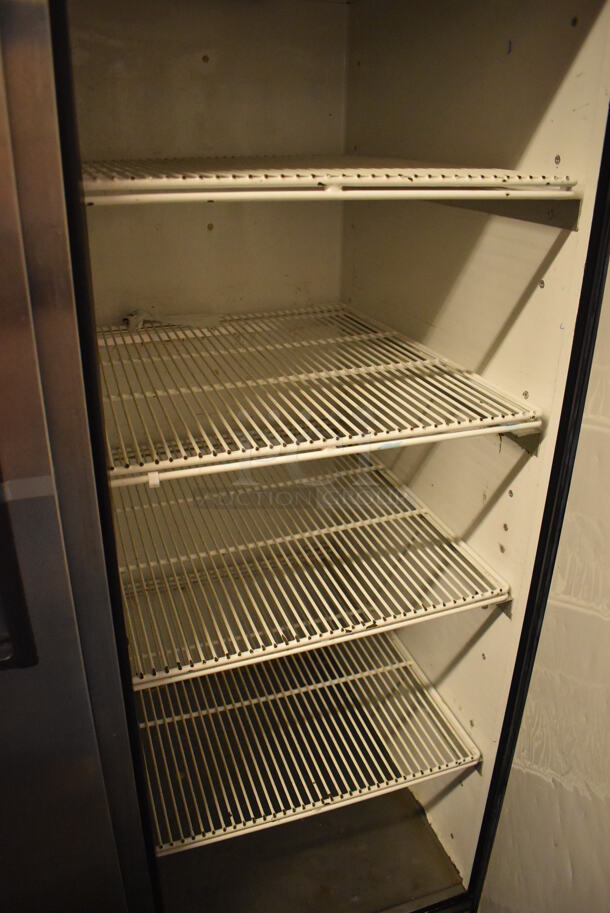 2011 True TG2R-2S Stainless Steel Commercial 2 Door Reach In Cooler w/ Poly Coated Racks on Commercial Casters. 115 Volts, 1 Phase. 51x35x83. Tested and Working! - Image 5 of 6