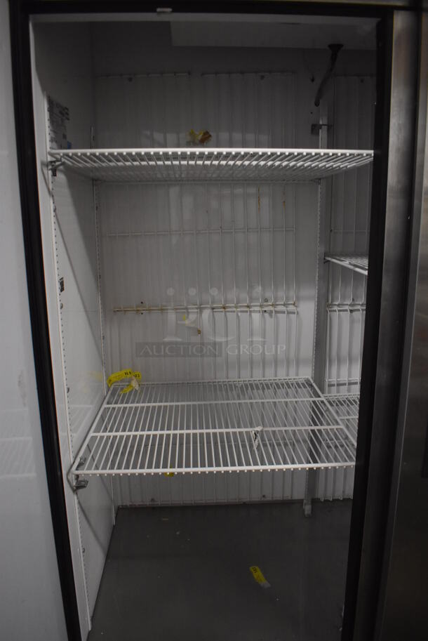 2013 True T-49F ENERGY STAR Stainless Steel Commercial 2 Door Reach In Freezer w/ Poly Coated Racks on Commercial Casters. 115 Volts, 1 Phase. 54x30x83. Tested and Does Not Power On - Image 6 of 7