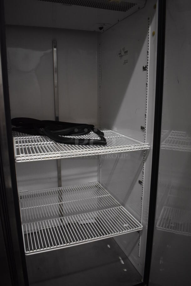 True TG1F-1S Stainless Steel Commercial Single Door Reach In Freezer w/ Poly Coated Racks on Commercial Casters. 115 Volts, 1 Phase. 29x35x83. Tested and Working! - Image 4 of 6