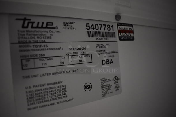 True TG1F-1S Stainless Steel Commercial Single Door Reach In Freezer w/ Poly Coated Racks on Commercial Casters. 115 Volts, 1 Phase. 29x35x83. Tested and Working! - Image 6 of 6