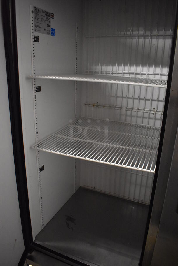 2013 True T-49F ENERGY STAR Stainless Steel Commercial 2 Door Reach In Freezer w/ Poly Coated Racks on Commercial Casters. 115 Volts, 1 Phase. 54x30x83. Tested and Working! - Image 3 of 6