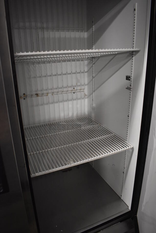 2013 True T-49F ENERGY STAR Stainless Steel Commercial 2 Door Reach In Freezer w/ Poly Coated Racks on Commercial Casters. 115 Volts, 1 Phase. 54x30x83. Tested and Working! - Image 4 of 6