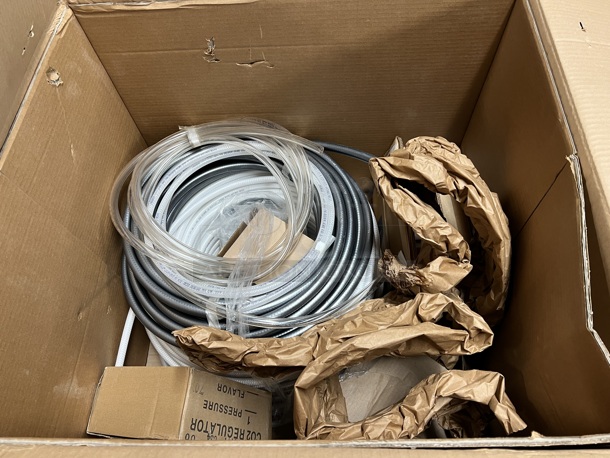 BRAND NEW! Cornelius VIPER E 3 Stainless Steel Commercial Countertop 3 Flavor Slushie Machine w/ Pentair Water Filter and Hoses. 230 Volts, 1 Phase. 24x34x43.5. Tested and Working! - Image 11 of 11