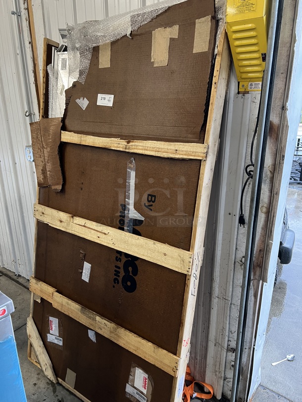 Aarco LODCC3672-3R 36" x 72" Silver Enclosed Aluminum Indoor / Outdoor Bulletin Board with LED Lighting. Stock Picture Used For Gallery - Image 2 of 5