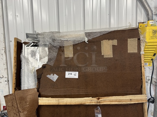 Aarco LODCC3672-3R 36" x 72" Silver Enclosed Aluminum Indoor / Outdoor Bulletin Board with LED Lighting. Stock Picture Used For Gallery - Image 3 of 5