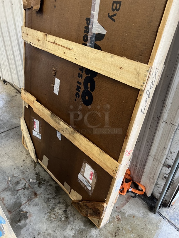 Aarco LODCC3672-3R 36" x 72" Silver Enclosed Aluminum Indoor / Outdoor Bulletin Board with LED Lighting. Stock Picture Used For Gallery - Image 4 of 5