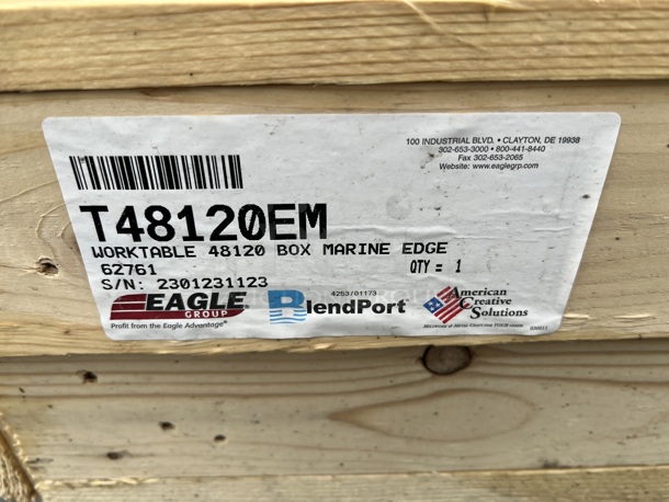 BRAND NEW SCRATCH AND DENT! Eagle Group T48120EM 48" x 120" Stainless Steel Work Table with Galvanized Undershelf. Stock Picture Used As Gallery Picture - Image 4 of 5
