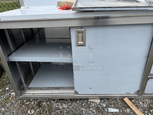 BRAND NEW SCRATCH AND DENT! Regency 600EBTB2460R Stainless Steel Counter w/ 3 Drawers, Under Shelf and Back Splash. 60x24x40 - Image 4 of 5