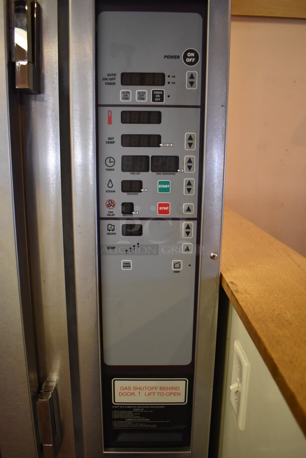 Baxter OV300G Stainless Steel Commercial Floor Style Natural Gas Powered Mini Rotating Rack Oven w/ Lower 2 Door Proofer Cabinet on Commercial Casters. Proofer Needs a New Circuit Board. Oven Was In Working Condition When Restaurant Closed. BUYER MUST REMOVE. (Front Kitchen) - Image 4 of 12