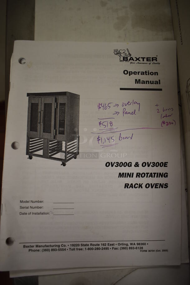 Baxter OV300G Stainless Steel Commercial Floor Style Natural Gas Powered Mini Rotating Rack Oven w/ Lower 2 Door Proofer Cabinet on Commercial Casters. Proofer Needs a New Circuit Board. Oven Was In Working Condition When Restaurant Closed. BUYER MUST REMOVE. (Front Kitchen) - Image 7 of 12
