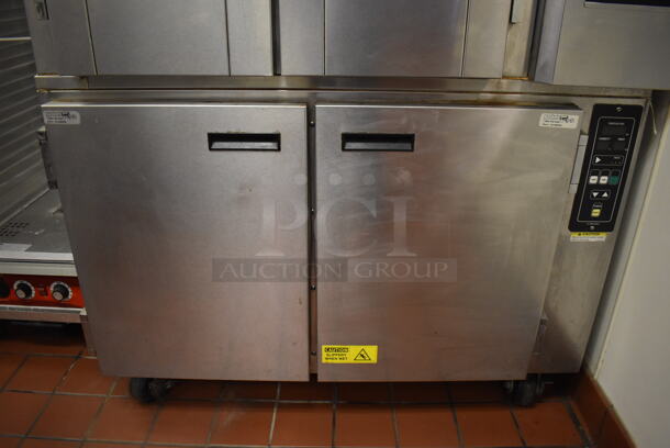 Baxter OV300G Stainless Steel Commercial Floor Style Natural Gas Powered Mini Rotating Rack Oven w/ Lower 2 Door Proofer Cabinet on Commercial Casters. Proofer Needs a New Circuit Board. Oven Was In Working Condition When Restaurant Closed. BUYER MUST REMOVE. (Front Kitchen) - Image 9 of 12