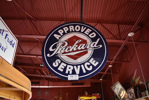 Metal Approved Packard Service Sign. BUYER MUST REMOVE. (Dining Room)