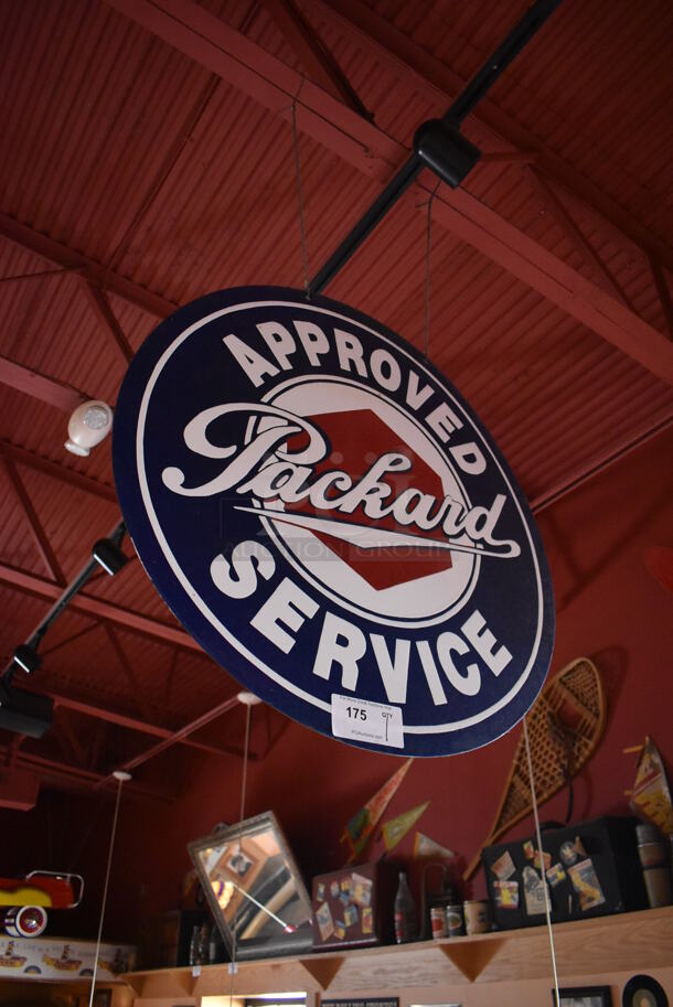 Metal Approved Packard Service Sign. BUYER MUST REMOVE. (Dining Room) - Image 2 of 3
