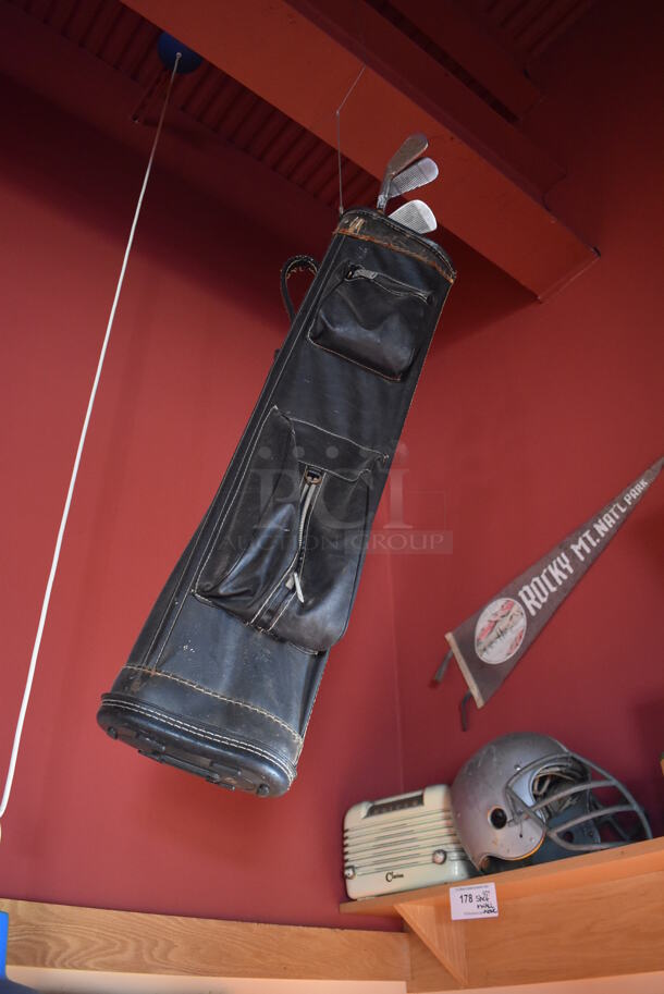Golf Bag w/ 3 Metal Golf Clubs. BUYER MUST REMOVE. (Dining Room) - Image 2 of 3