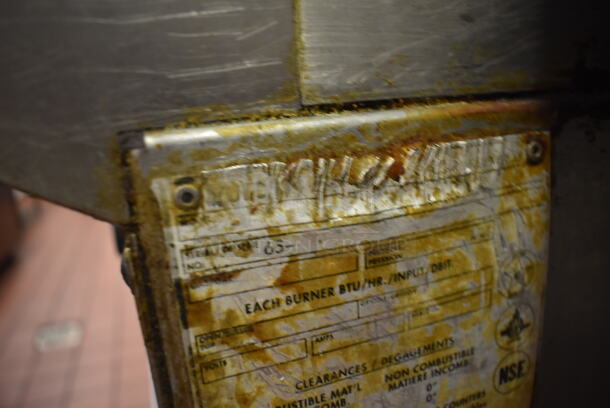 Vulcan Stainless Steel Commercial Countertop Natural Gas Powered Flat Top Griddle on Stainless Steel Equipment Stand w/ Under Shelf and Commercial Casters. Unit Was In Working Condition When Restaurant Closed. BUYER MUST REMOVE. (Front Kitchen) - Image 6 of 8