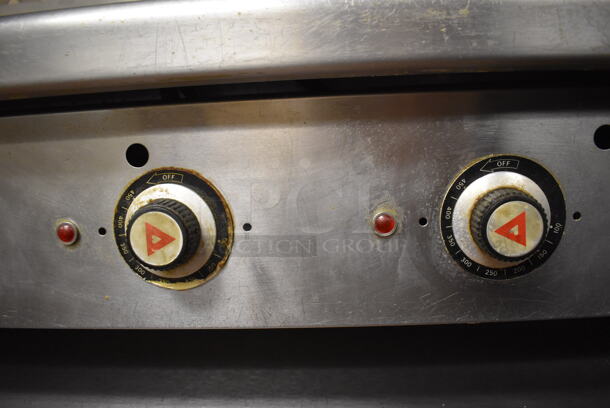 Vulcan Stainless Steel Commercial Countertop Natural Gas Powered Flat Top Griddle w/ Thermostatic Controls on Stainless Steel Equipment Stand w/ Under Shelf and Commercial Casters. Unit Was In Working Condition When Restaurant Closed. BUYER MUST REMOVE. (Front Kitchen) - Image 6 of 11