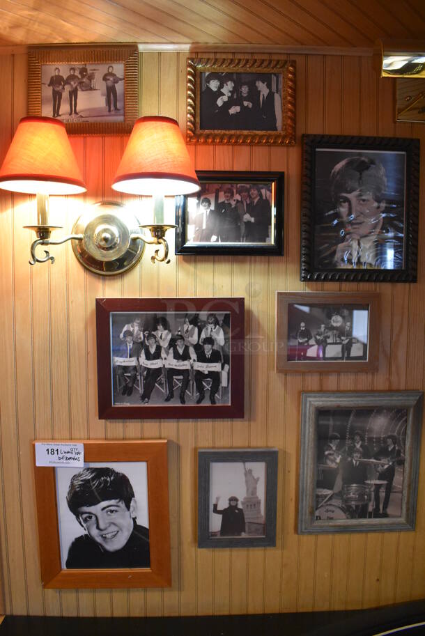ALL ONE MONEY! Wall Lot of Various Pictures Including The Beatles; John Lennon, Paul McCartney, George Harrison and Ringo Starr. Does Not Include Mirror. BUYER MUST REMOVE. (Dining Room) - Image 6 of 8