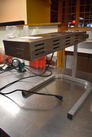 Avantco 177FFDS2 Metal Commercial Countertop Food Warming Lamp. 120 Volts, 1 Phase. Unit Was In Working Condition When Restaurant Closed. (Front Kitchen)
