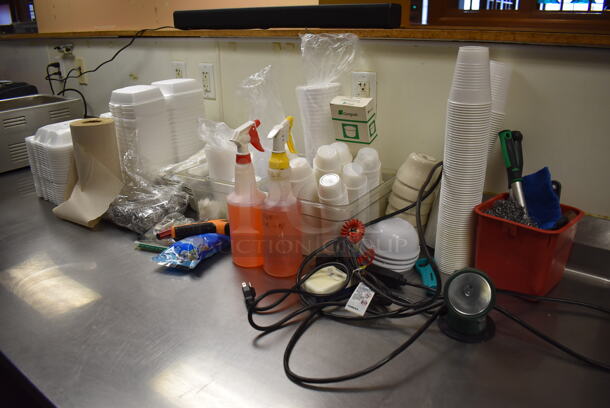 ALL ONE MONEY! Lot of Various Items Including Disposable Cups and To Go Containers! (Front Kitchen) - Image 1 of 6
