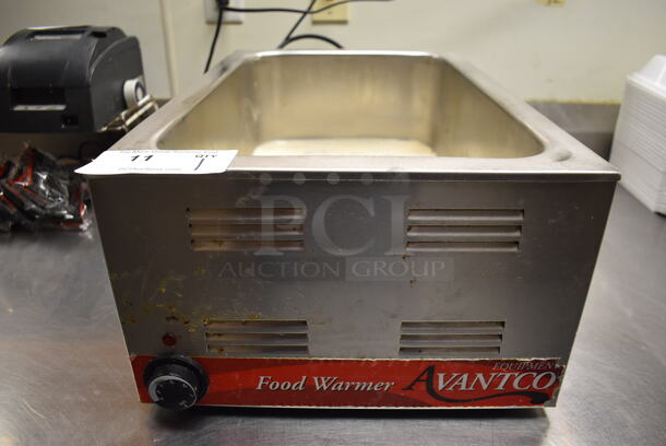 Avantco 177W50 Stainless Steel Commercial Countertop Food Warmer. 120 Volts, 1 Phase. Unit Was In Working Condition When Restaurant Closed. (Front Kitchen)