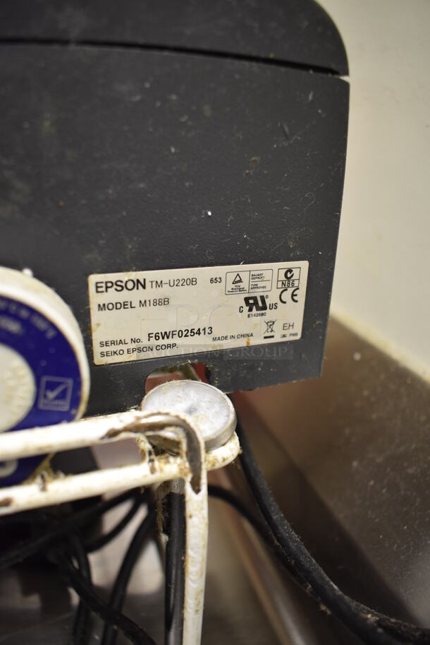 Epson M188B Receipt Printer w/ Ink Ribbons. Unit Was In Working Condition When Restaurant Closed. (Front Kitchen) - Image 6 of 6