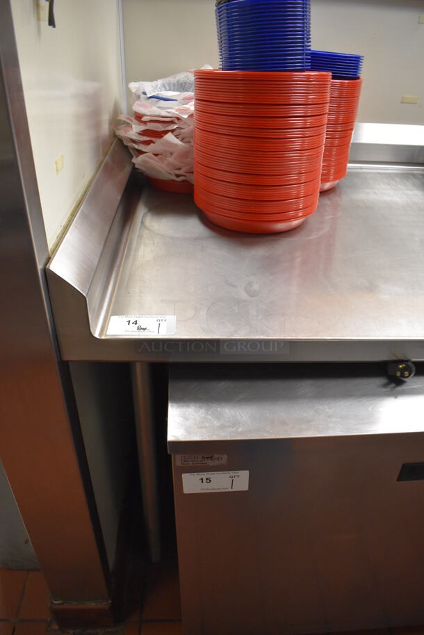Stainless Steel Commercial Table w/ Partial Back Splash and Semi Under Shelf. (Front Kitchen) - Image 6 of 7