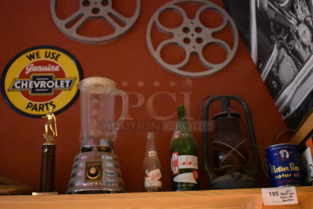 ALL ONE MONEY! Shelf Lot of Various Items Including Trophies and Wall Decor Above The Shelf. Does Not Include The Shelf Itself. BUYER MUST REMOVE. (Dining Room) - Image 4 of 6