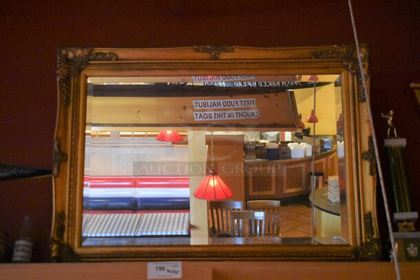 Framed Mirror. BUYER MUST REMOVE. (Dining Room)