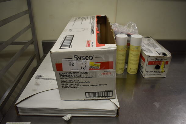 ALL ONE MONEY! Lot of Various Items Including Food Storage Bags and Plastic Wrap. (Front Kitchen) - Image 1 of 3