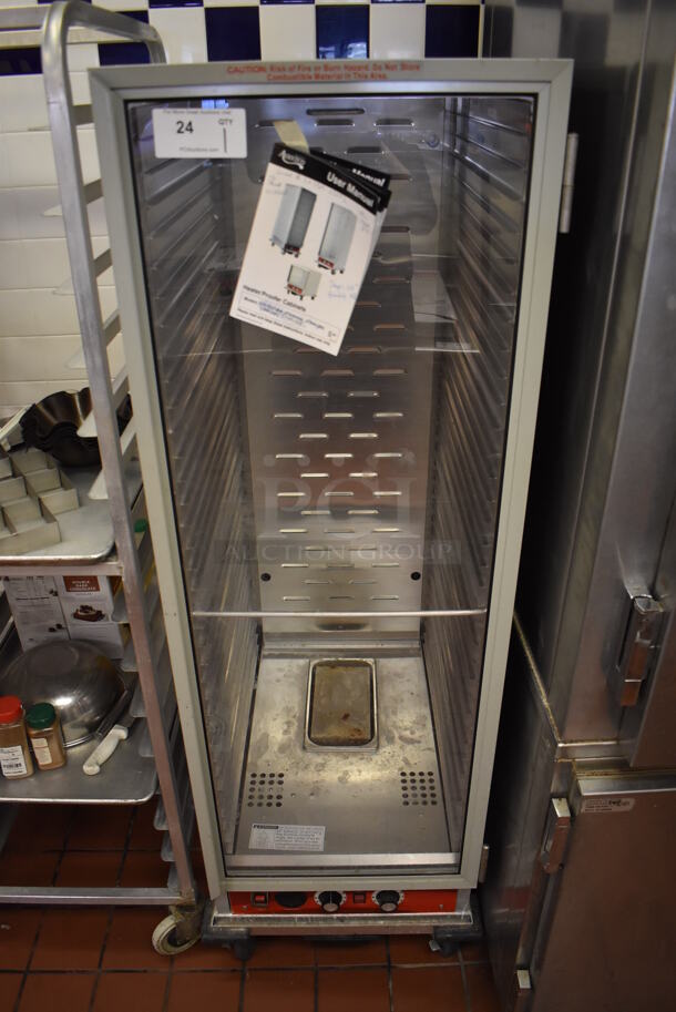 Avantco Metal Commercial Enclosed Heated Holding Cabinet on Commercial Casters. Unit Was In Working Condition When Restaurant Closed. (Front Kitchen)