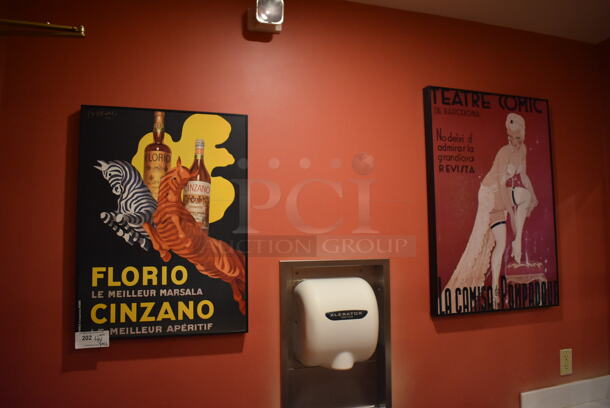 4 Various Wall Mount Pictures. BUYER MUST REMOVE. 4 Times Your Bid! (Womens Restroom) - Image 1 of 6