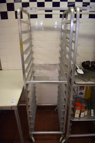 Metal Pan Transport Rack on Commercial Casters. (Front Kitchen) 