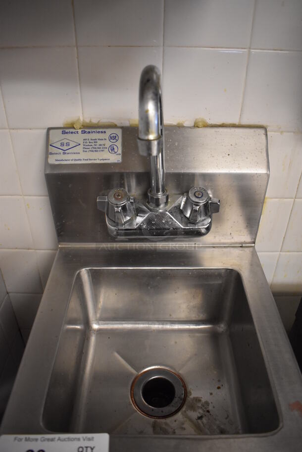 Stainless Steel Commercial Single Bay Wall Mount Sink w/ Faucet and Handles. BUYER MUST REMOVE. (Front Kitchen) - Image 3 of 4