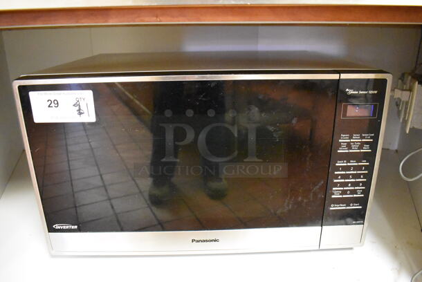 Panasonic The Genius Sensor Metal Countertop Microwave Oven. Unit Was In Working Condition When Restaurant Closed. (Front Kitchen)