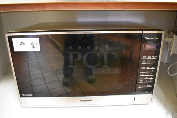 Panasonic The Genius Sensor Metal Countertop Microwave Oven. Unit Was In Working Condition When Restaurant Closed. (Front Kitchen) - Image 1 of 6