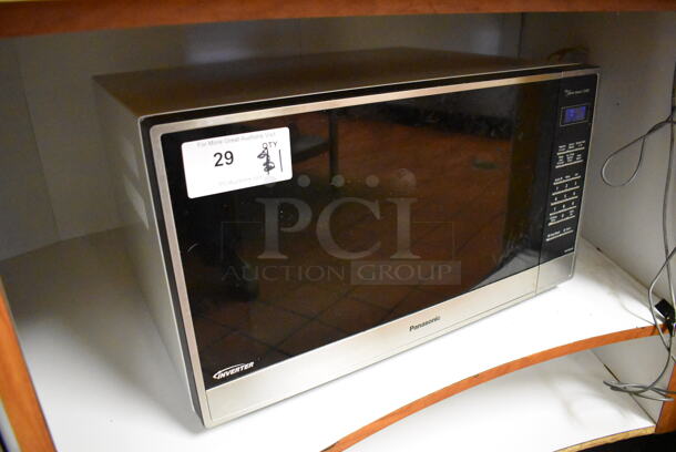 Panasonic The Genius Sensor Metal Countertop Microwave Oven. Unit Was In Working Condition When Restaurant Closed. (Front Kitchen) - Image 2 of 6