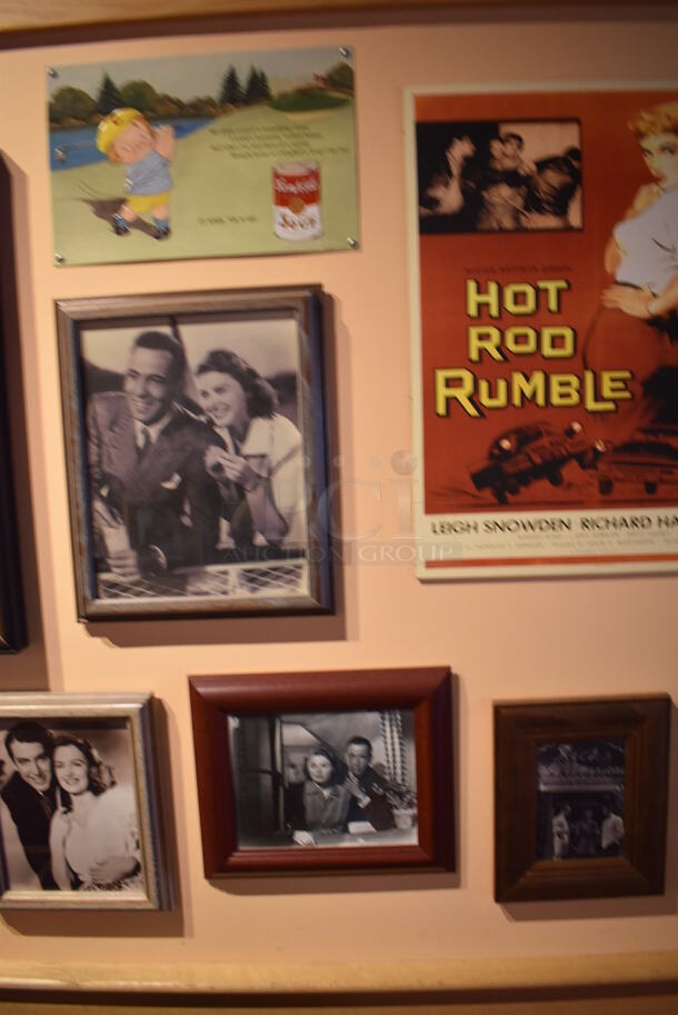 ALL ONE MONEY! Wall Lot of Various Pictures Including Superman, Audrey Hepburn and Batman. BUYER MUST REMOVE. (Side Dining Room) - Image 6 of 7